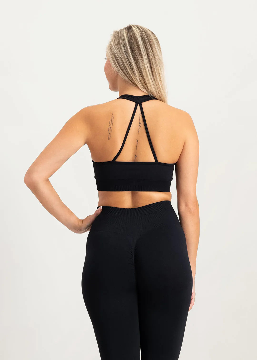 Flare Scrunch Bra Black