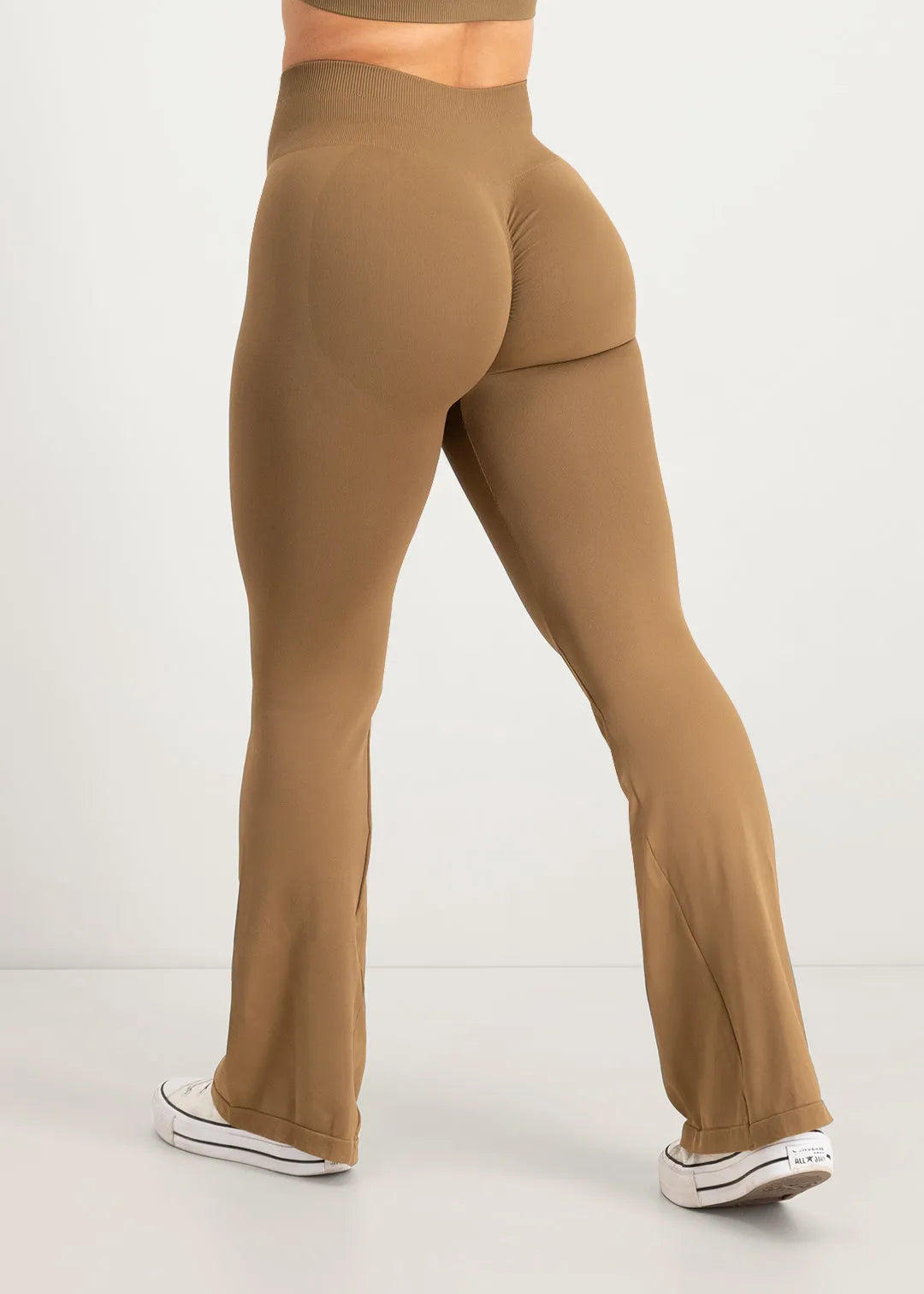 Flare Scrunch Legging - Brown
