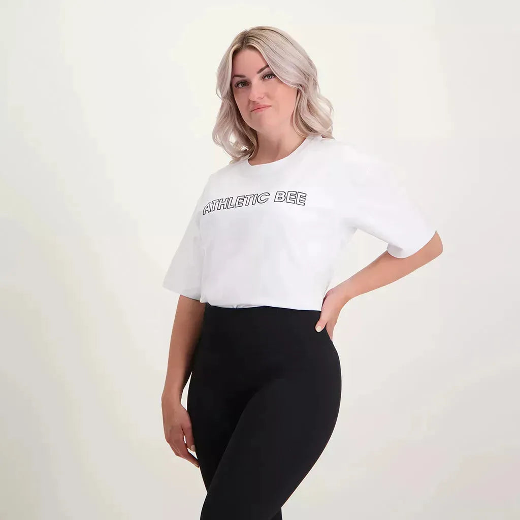 AB Oversized T-shirt White - Athletic Bee